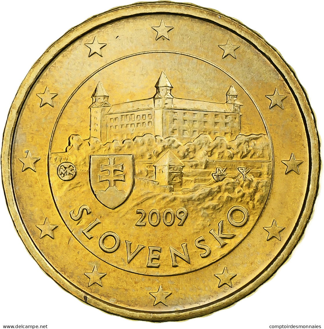 Slovaquie, 10 Euro Cent, BU, 2009, Or Nordique, TTB, KM:98 - Slovacchia