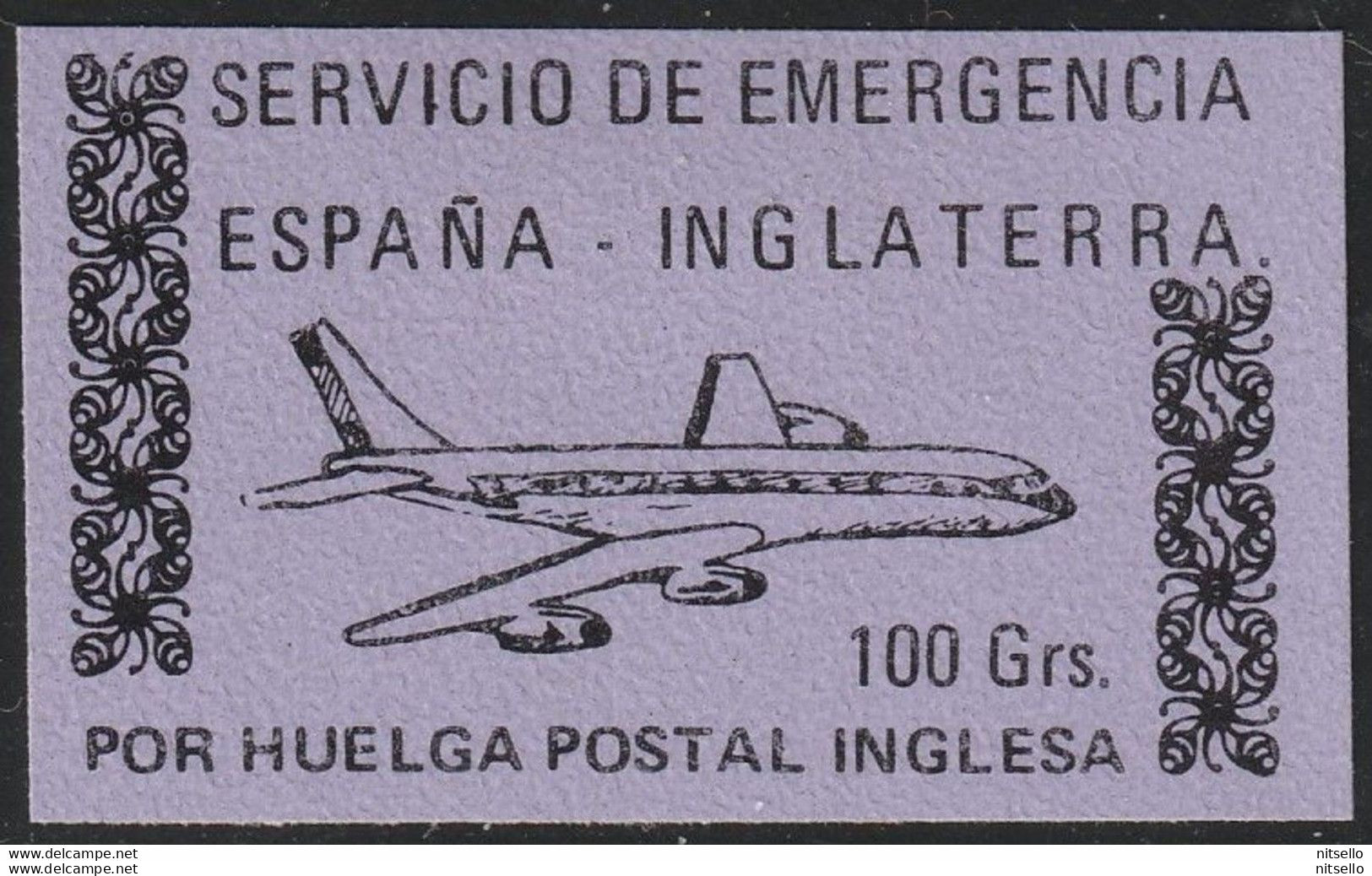 LOTE 1891  /// (C165) 1971. * HUELGA POSTAL INGLESA, SERVICIO EMERGENCIA ESPAÑA-INGLATERRA 100gr - Plaatfouten & Curiosa