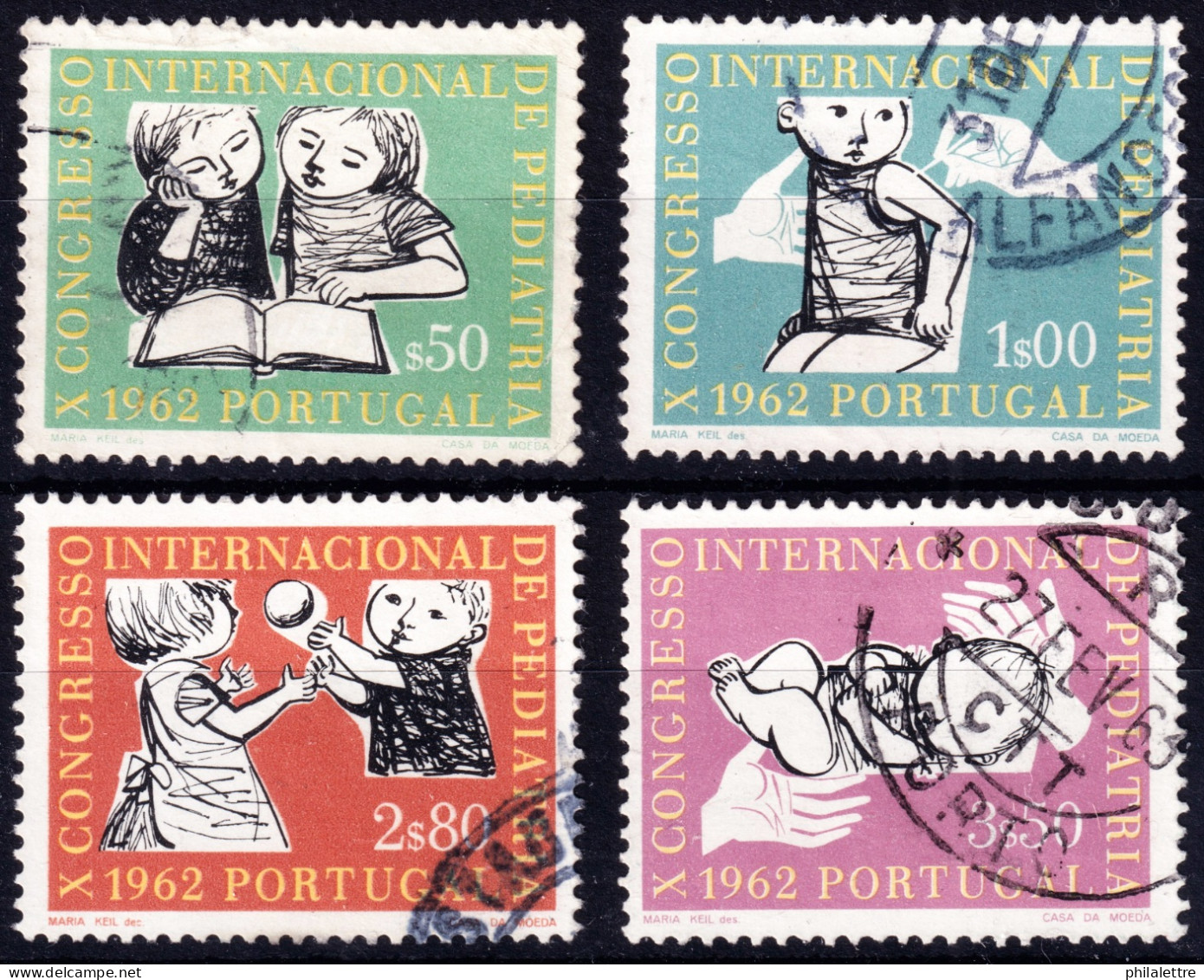 PORTUGAL - 1962 - Yv.904/7 / Mi.923/6 Xè Congrès International De Pédiatrie - Obl. TB / VFU - Used Stamps