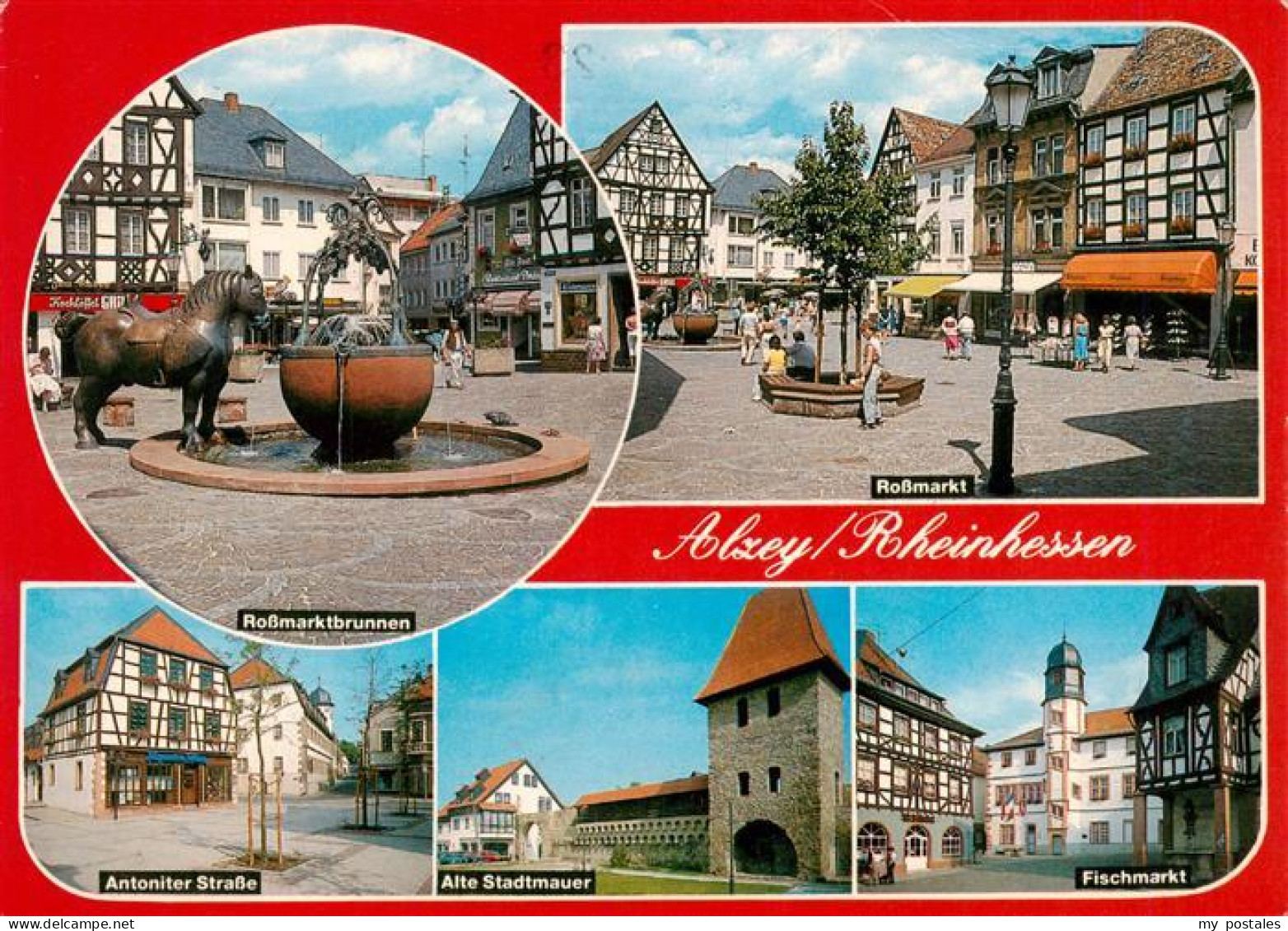 73943851 Alzey Schlachtross Am Rossmarktbrunnen Rossmarkt Antoniter Strasse Alte - Alzey