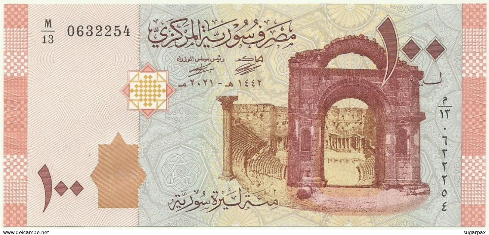 Syria - 100 Syrian Pounds - 2021 / AH 1442 - Pick 113.NEW - Unc. - Serie M/13 - Syrien