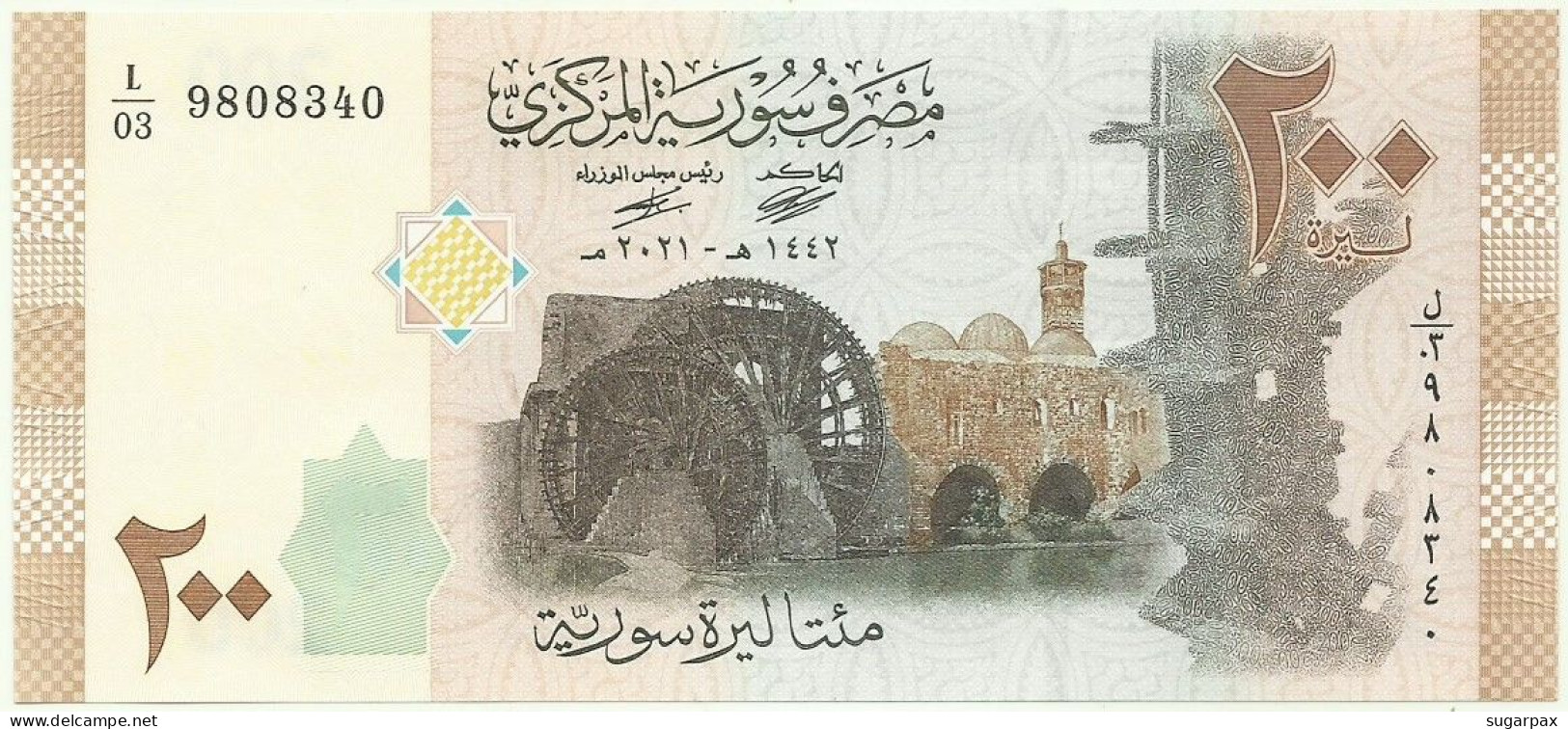 Syria - 200 Syrian Pounds - 2021 / AH 1442 - Pick 114.NEW - Unc. - Serie L/03 - Syrië