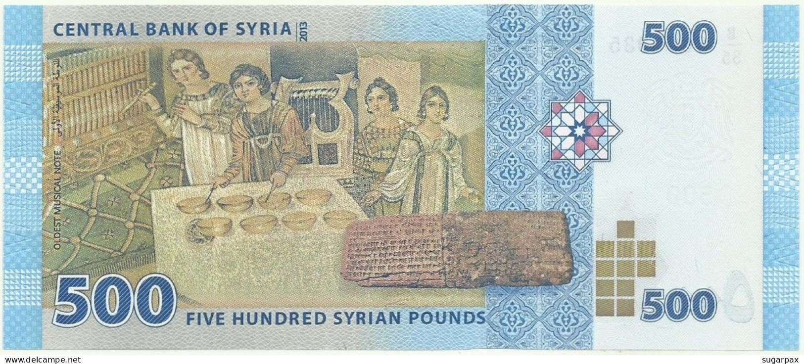 Syria - 500 Syrian Pounds - 2013 / AH 1434 - Pick 115 - Unc. - Serie B/35 - Siria