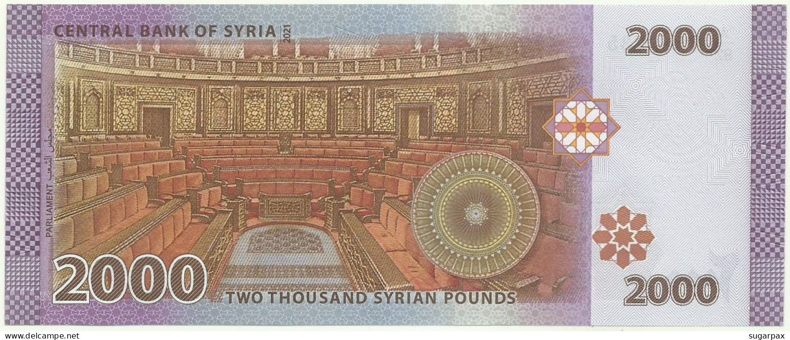 Syria - 2000 Syrian Pounds - 2021 / AH 1442 - Pick 117.NEW - Unc. - Serie A/92 - 2.000 - Syrië