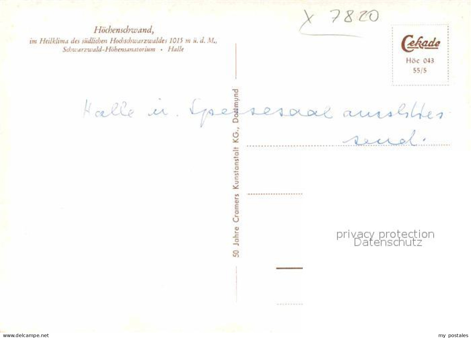 42811974 Hoechenschwand Hoehensanatorium Halle Hoechenschwand - Hoechenschwand