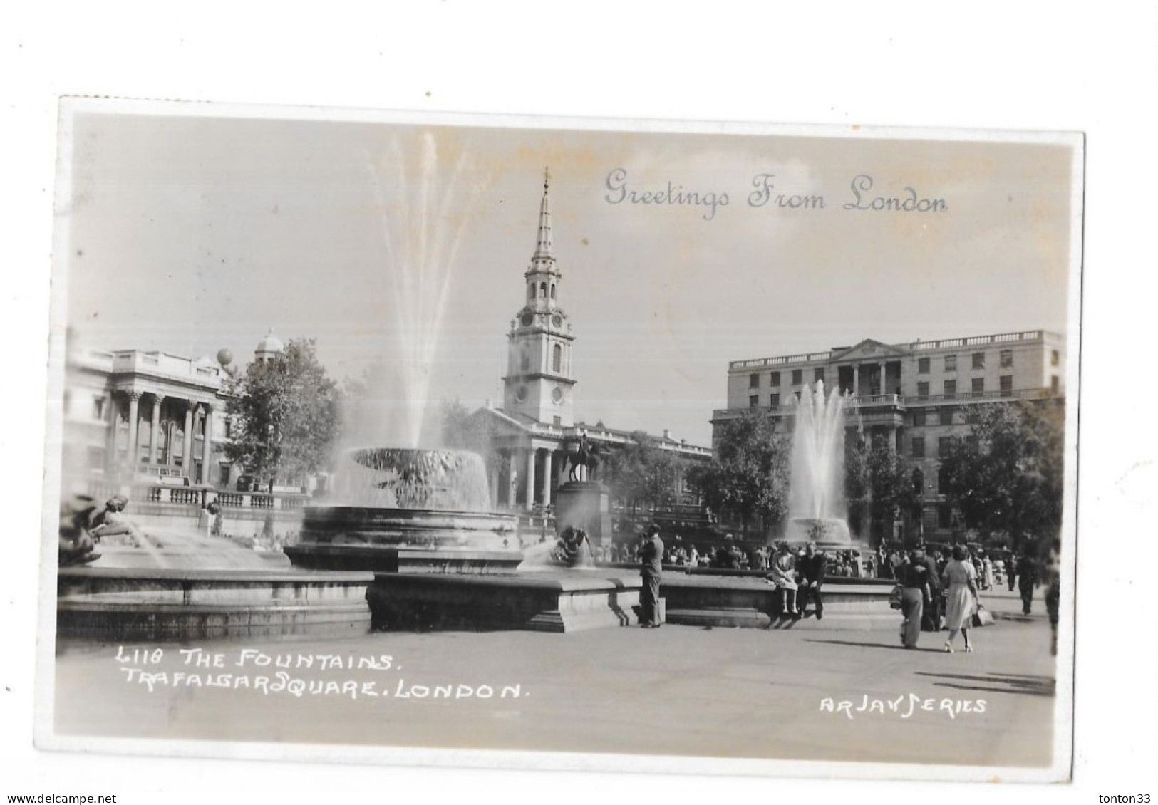 LONDRES - LONDON - ANGLETERRE -   The Fountains Trafalgar Square - GEO 5 - - Trafalgar Square