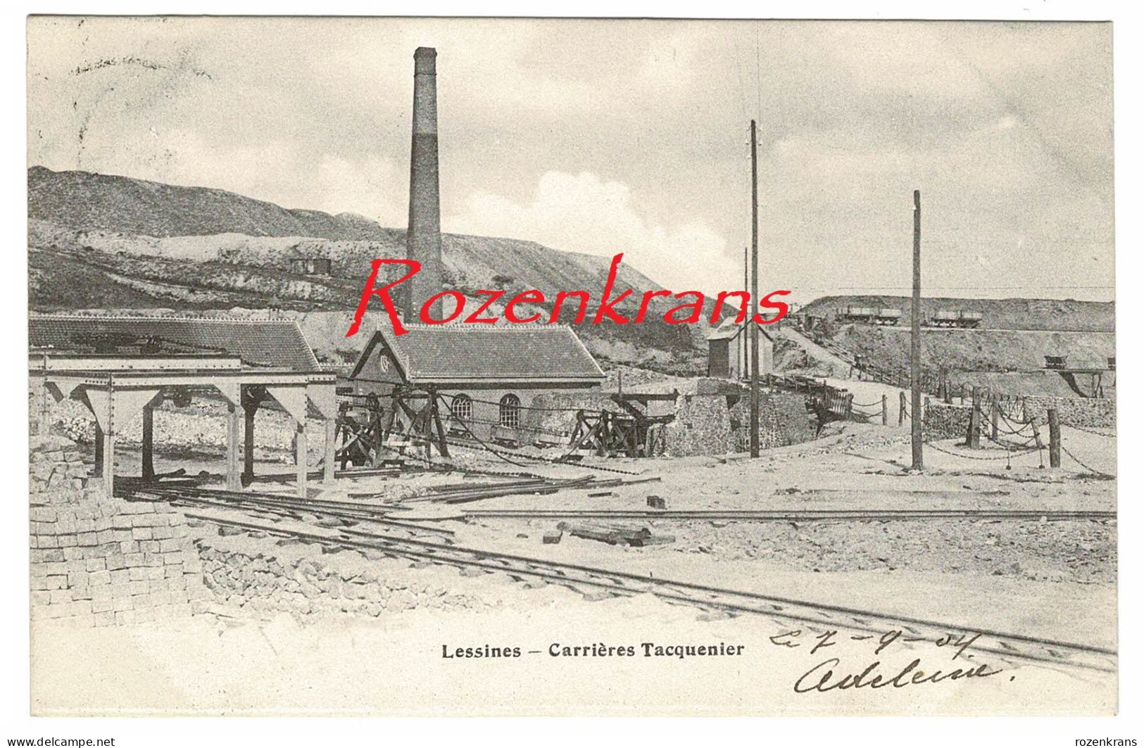 LESSINES 1904 Carrieres Tacquenier CPA Rare Hainaut Henegouwen - Lessines