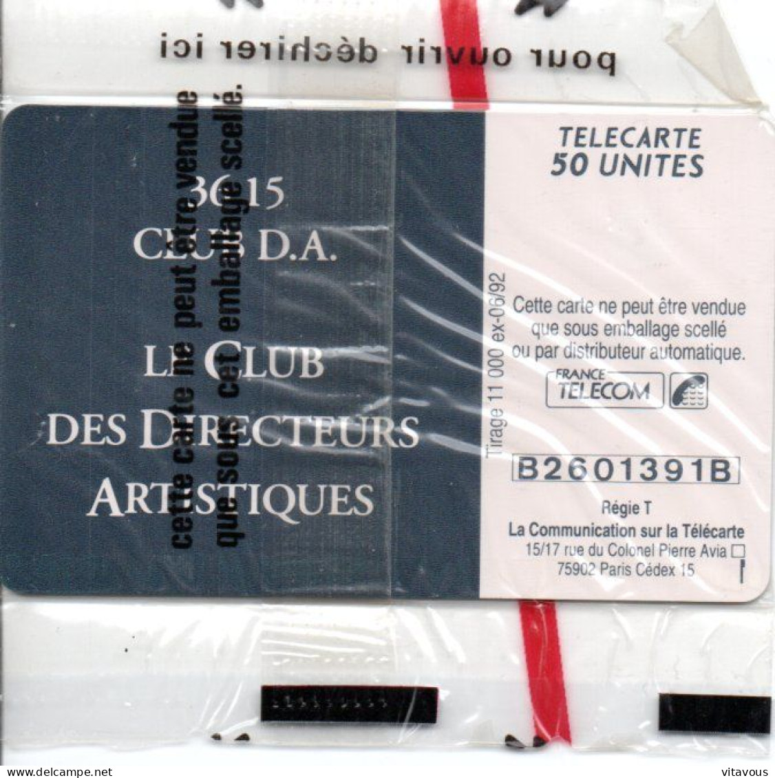 En 384 Club Des Directeurs Artistiques Télécarte FRANCE 50 Unités NSB Phonecard  (F 430) - 50 Unità  