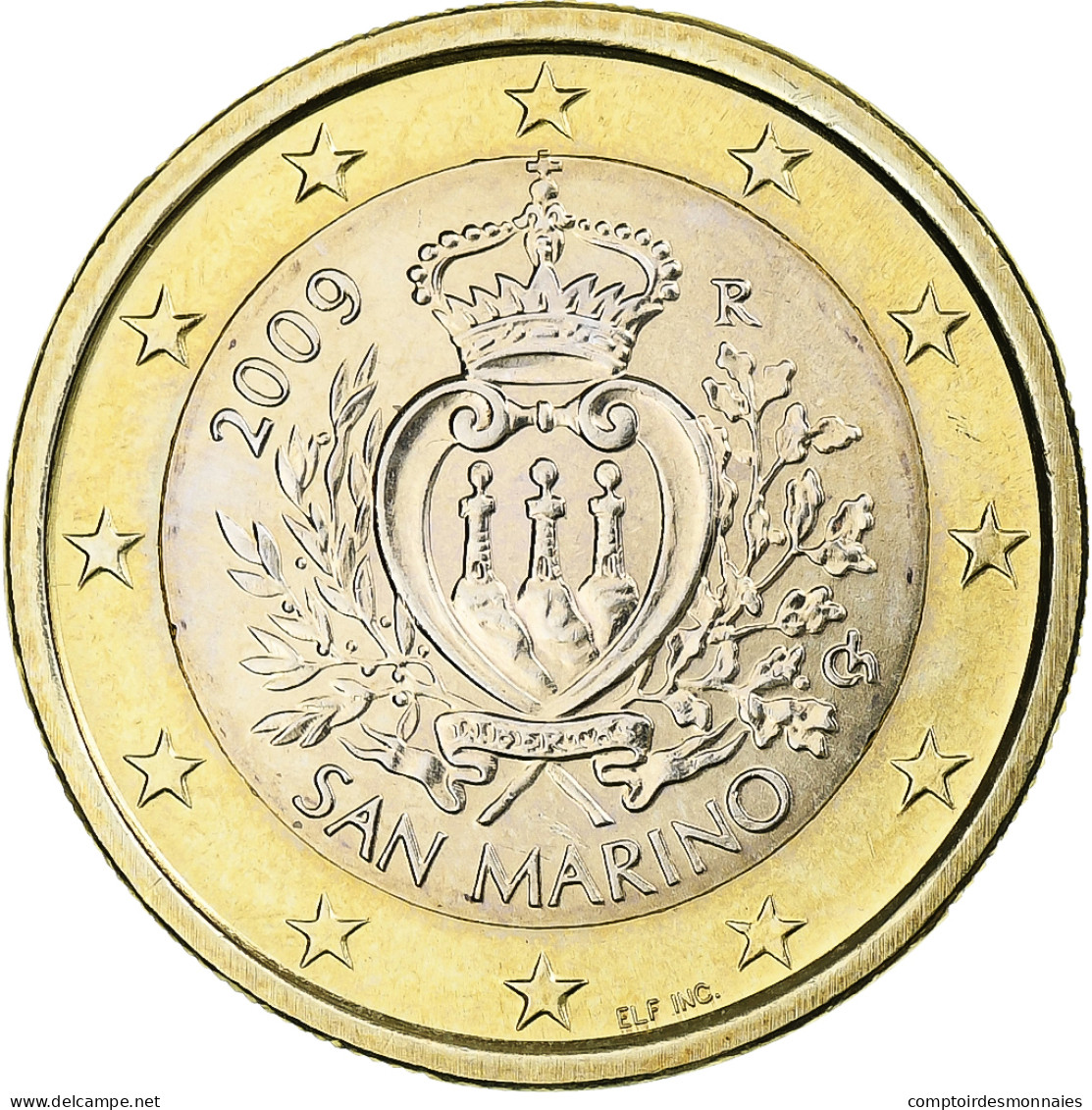 Saint Marin , Euro, 2009, Rome, BU, SPL, Bimétallique, KM:485 - San Marino