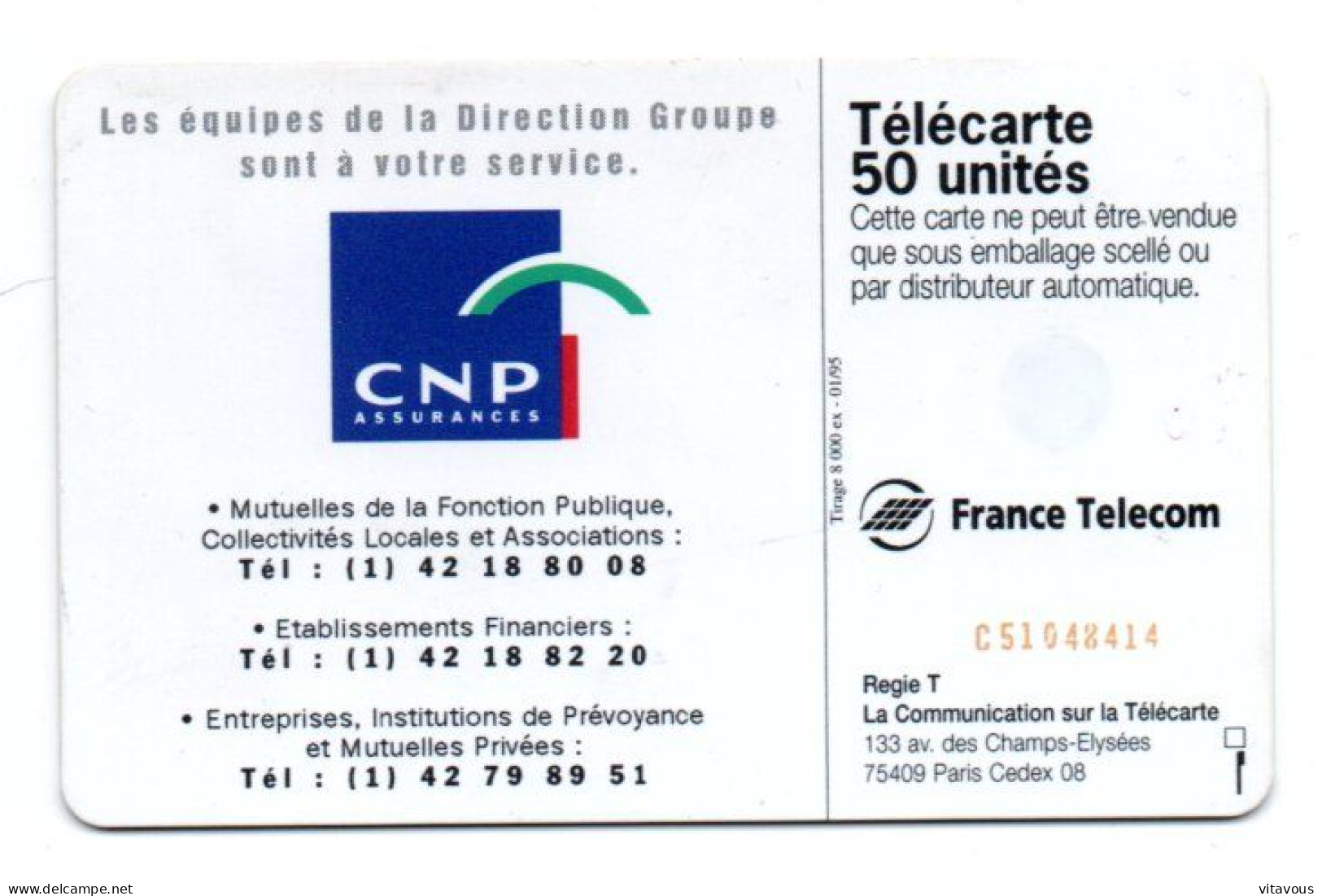 En 1135 Télécarte FRANCE 50 Unités Phonecard  (F 433) - 50 Eenheden