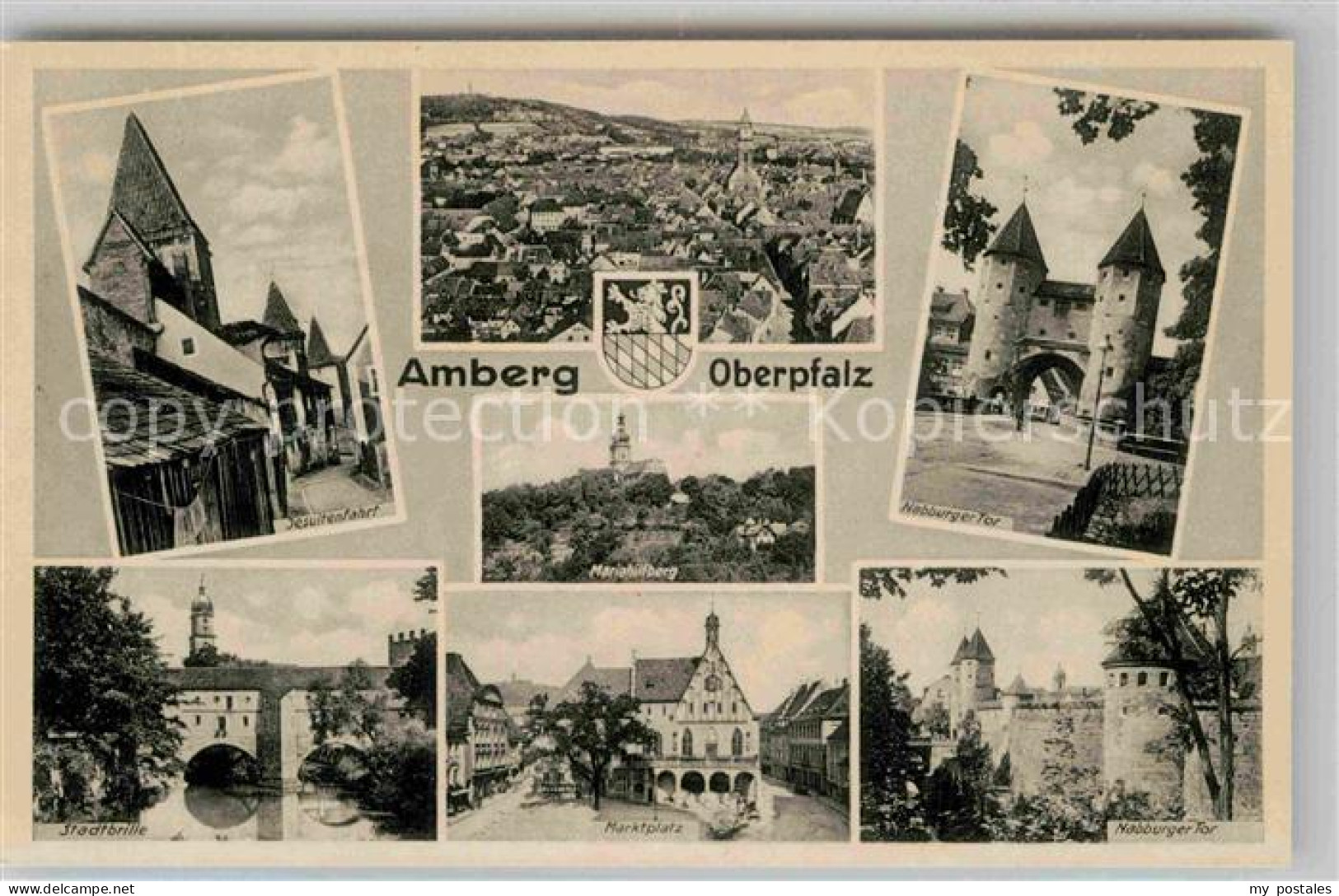 42808390 Amberg Oberpfalz Jesuitenfahrt Nabburger Tor Stadtbrille Marktplatz Amb - Amberg