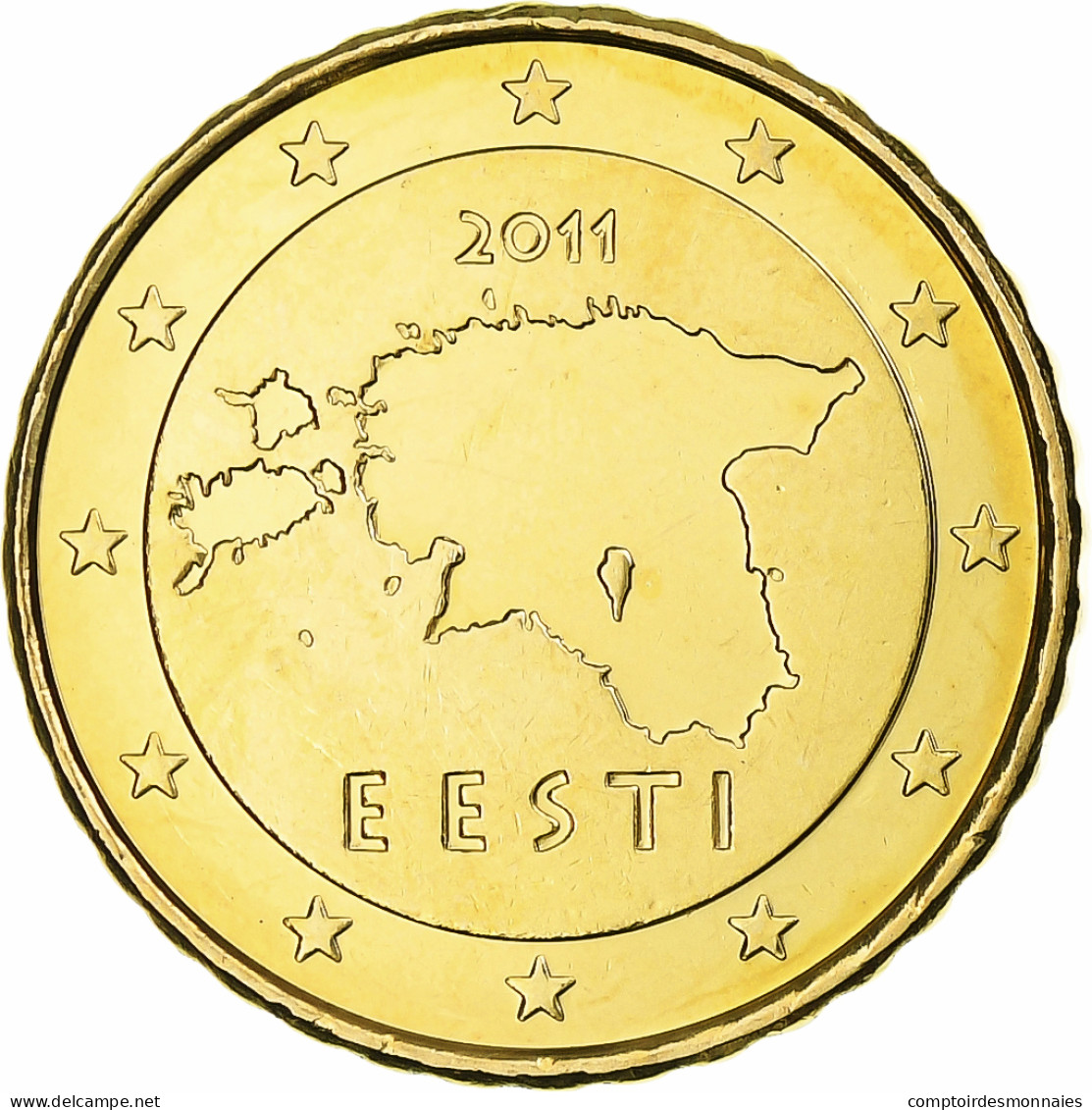 Estonie, 10 Euro Cent, 2011, Vantaa, BU, SPL+, Or Nordique, KM:64 - Estonia