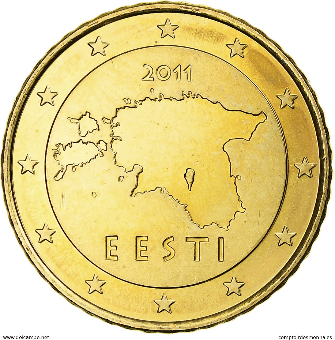 Estonie, 50 Euro Cent, 2011, Vantaa, BU, SPL+, Or Nordique, KM:66 - Estonie