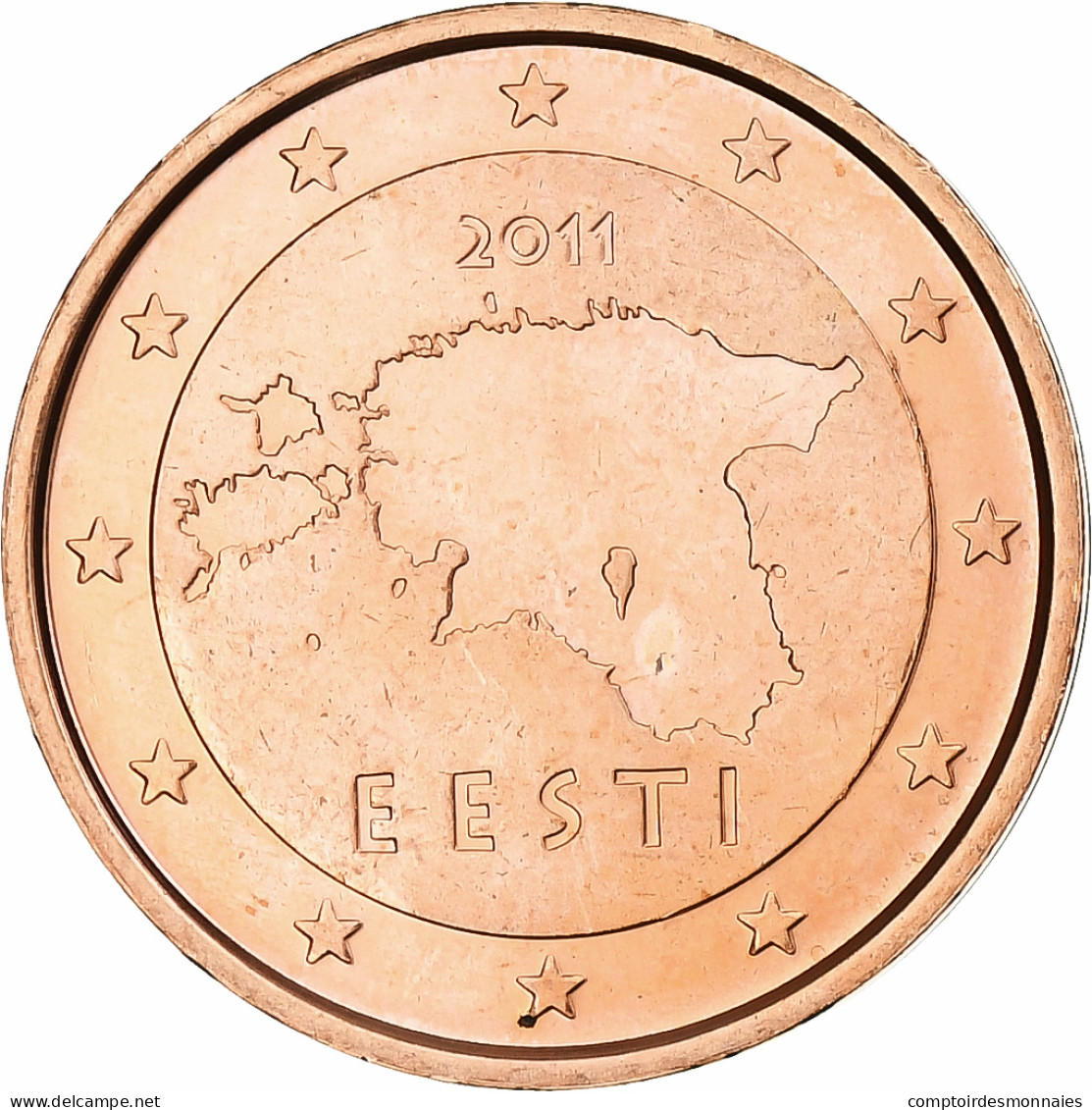 Estonie, 2 Euro Cent, 2011, Vantaa, BU, SPL+, Cuivre Plaqué Acier, KM:62 - Estonia