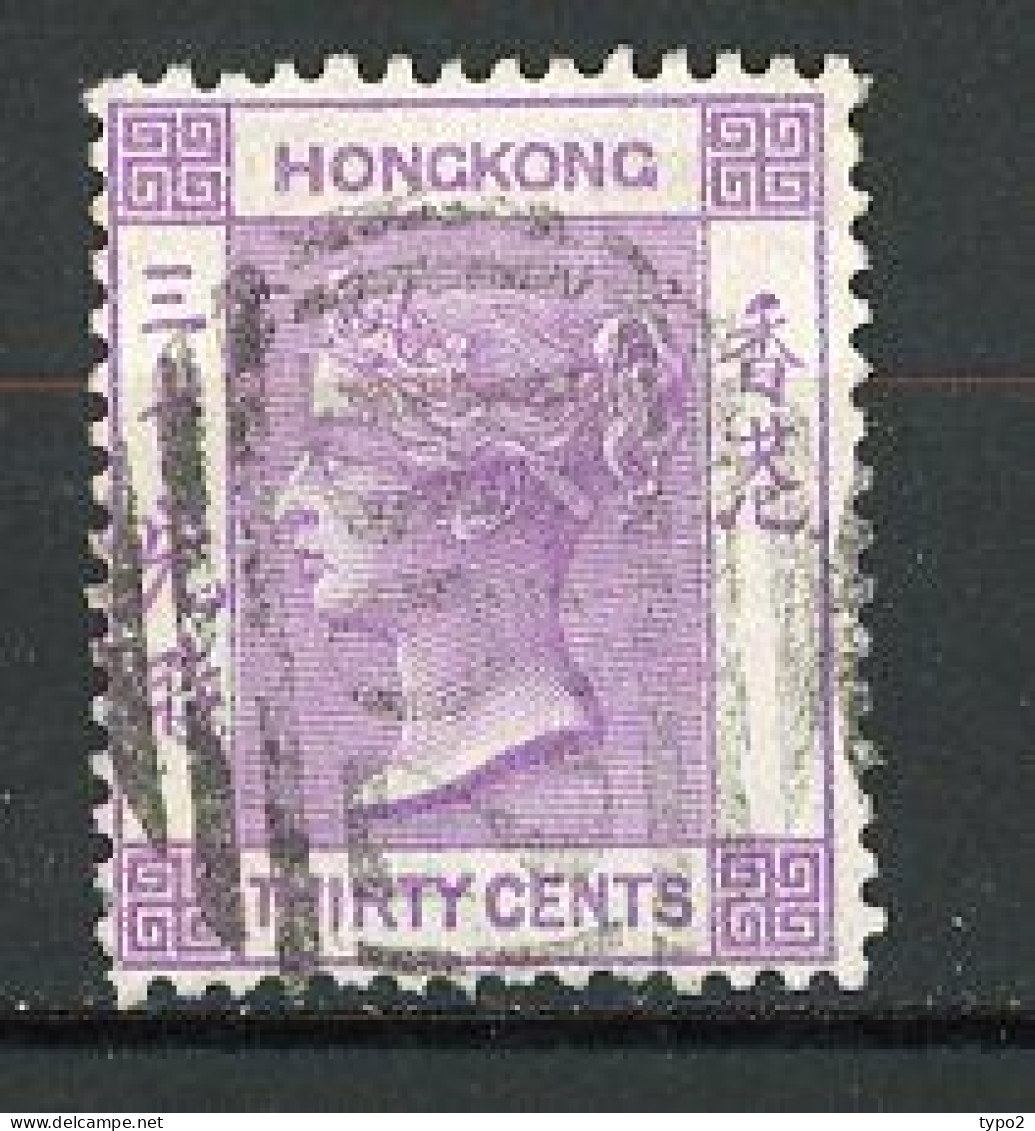 H-K  Yv. N° 17 ; SG N° 16 Fil CC  (o)  30c Mauve Victoria  Cote  8 Euro BE   2 Scans - Usados