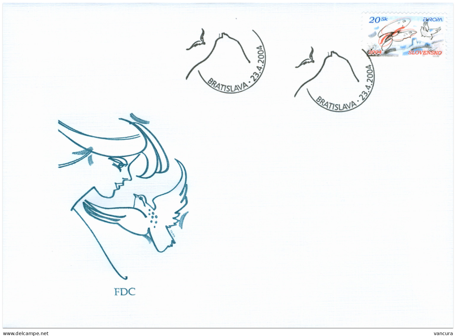 FDC 324 Slovakia EUROPA 2004 Butterfly - 2004
