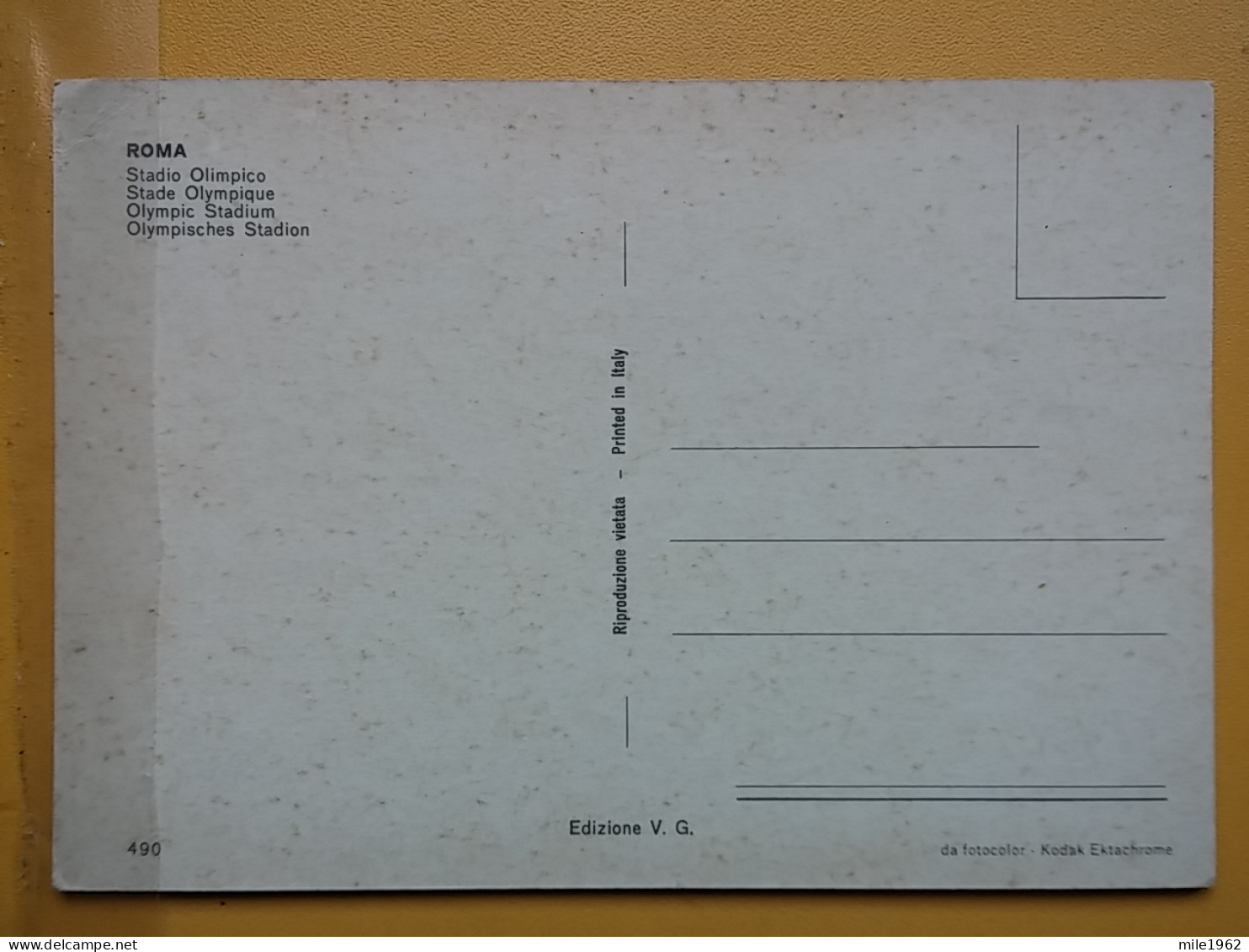 KOV 417-61 - ROMA, Italia, FOOTBALL STADIUM, STADE, STADION OLIMPICO, OLIMPIQUE - Stadia & Sportstructuren