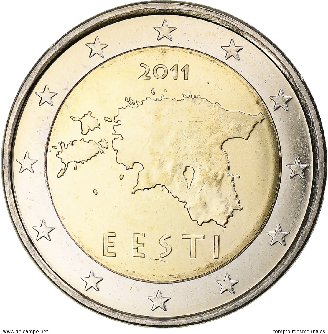 Estonie, 2 Euro, 2011, Vantaa, BU, SPL+, Bimétallique, KM:68 - Estland