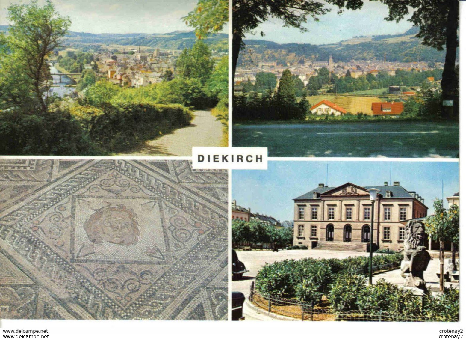 Luxembourg DIEKIRCH N°128 Vue Générale Prise De Herrenberg Et De La Hardt Mosaïques Place Guillaume VOIR DOS - Diekirch