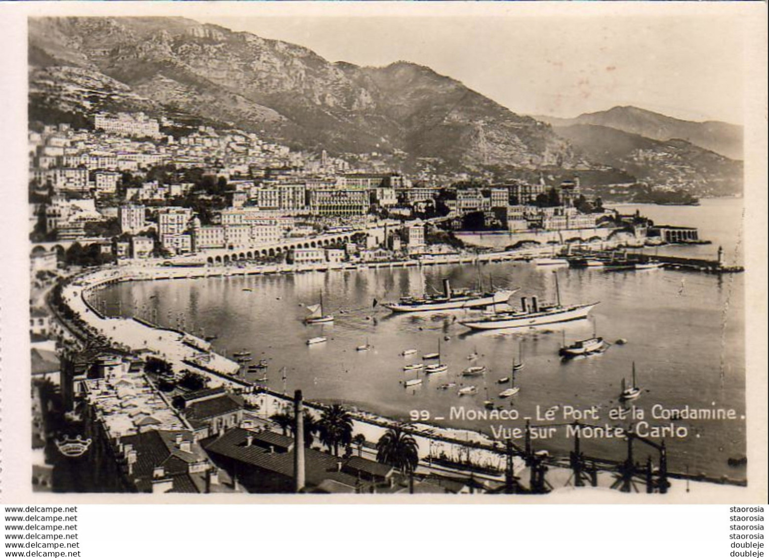 MONACO  Le Port Et La Condamine Vue Sur Monte Carlo - La Condamine