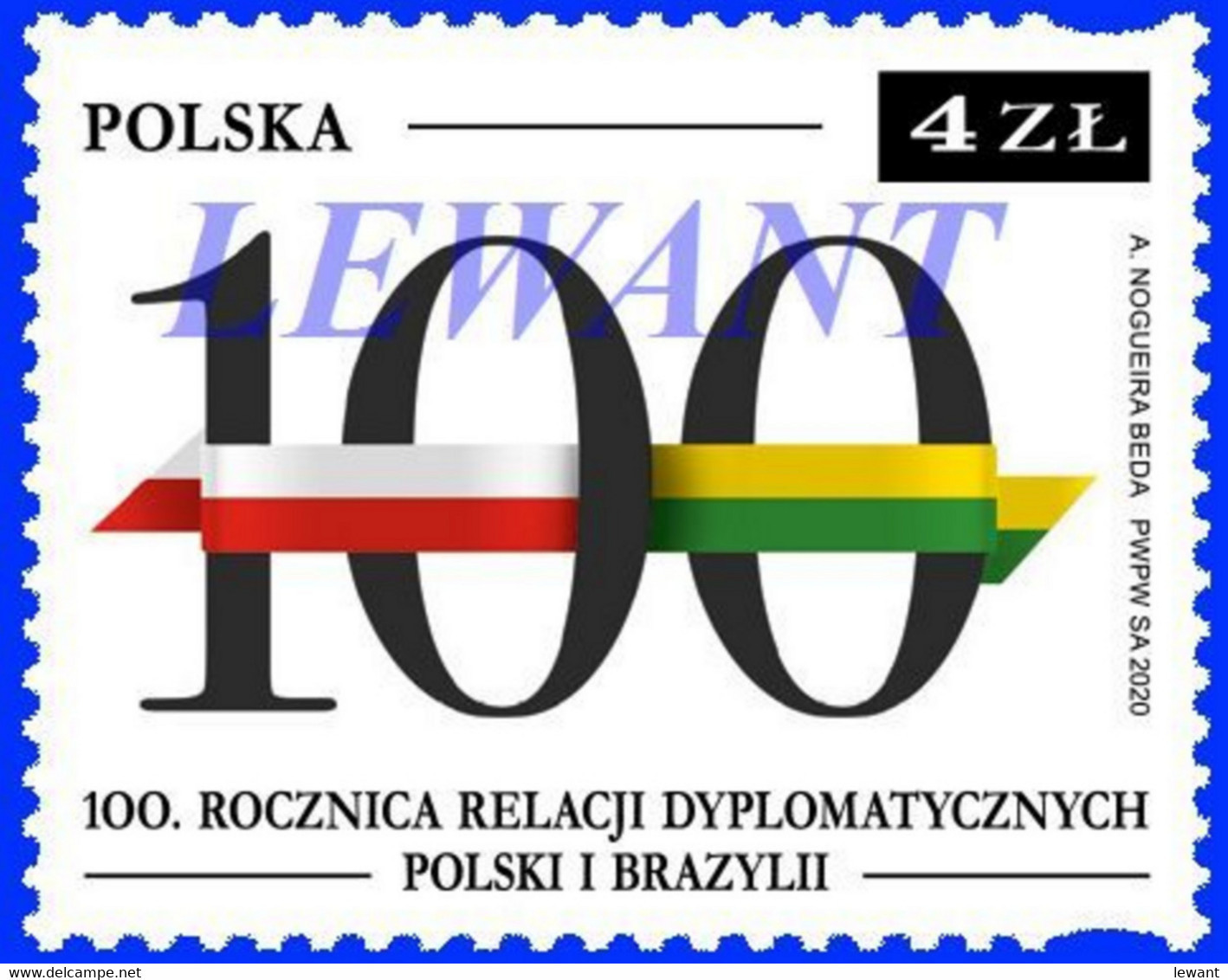 2020.11.19. 100th Anniversary Of Diplomatic Relations Between Poland And Brazil - MNH - Nuevos