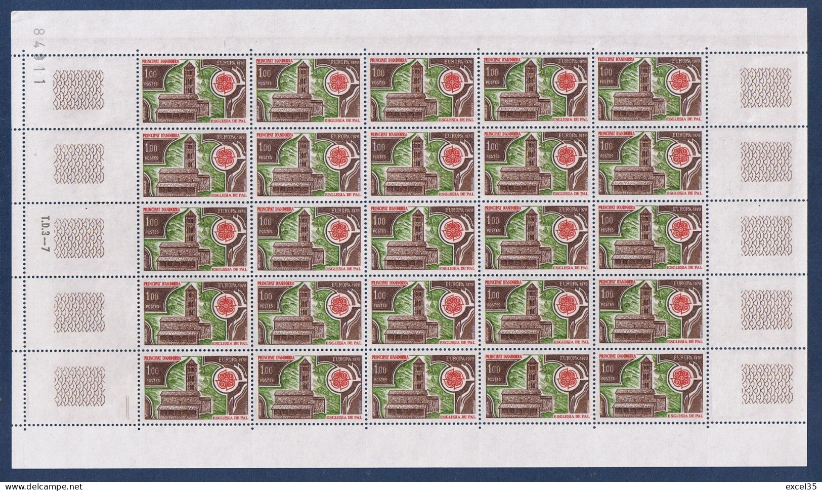 COTE 675 € - YVERT N° 269 Et 270 N** - EUROPA 1978  En FEUILLE - ANDORRE - SCAN RECTO-VERSO = SANSURPRISE - Blocks & Sheetlets