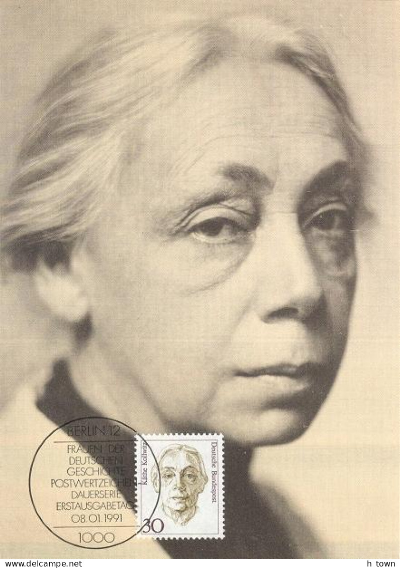 628  Käthe Kollwitz: Carte Maximum 1er Jour Allemagne, 1991 -  German Naturalism And Expressionism - Engravings