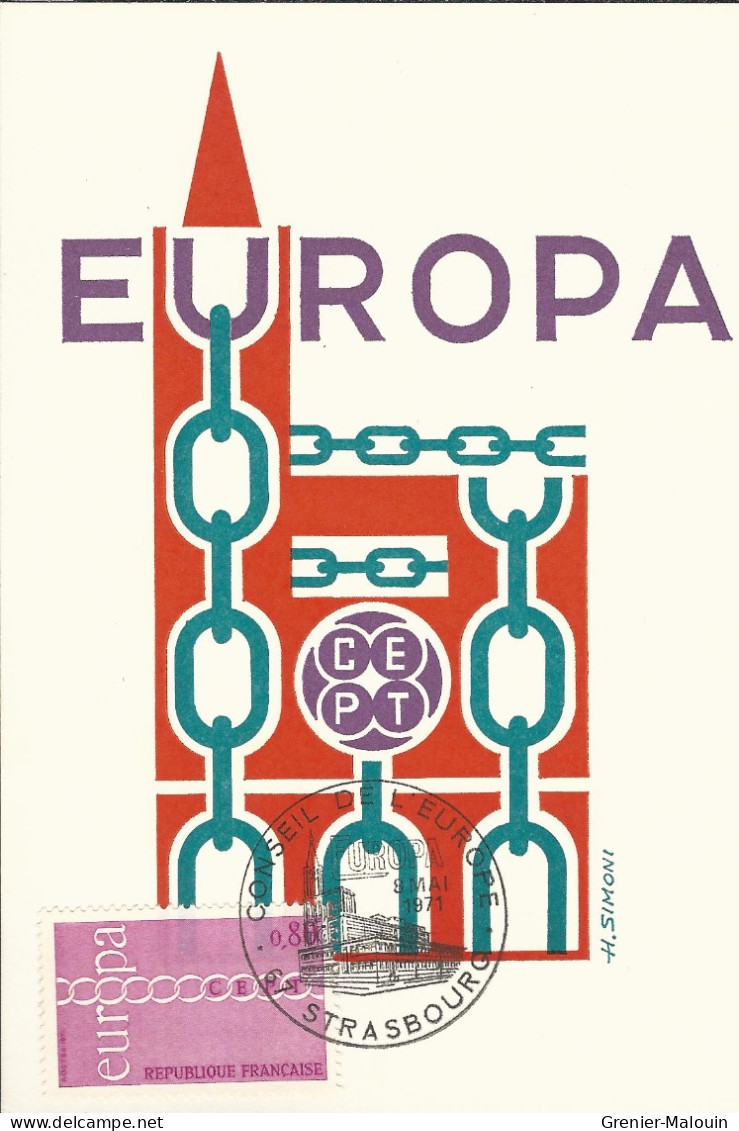 CPMAX EUROPA CONSEIL DE L'EUROPE STRASBOURG 1971 - 1971