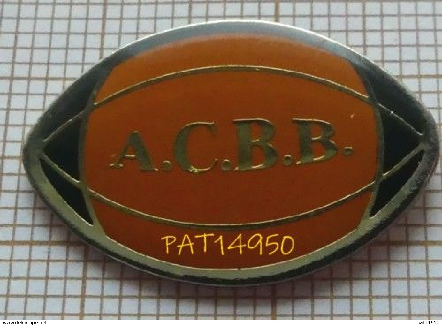 PAT14950 BALLON  De RUGBY ACBB BOULOGNE BILLANCOURT - Rugby