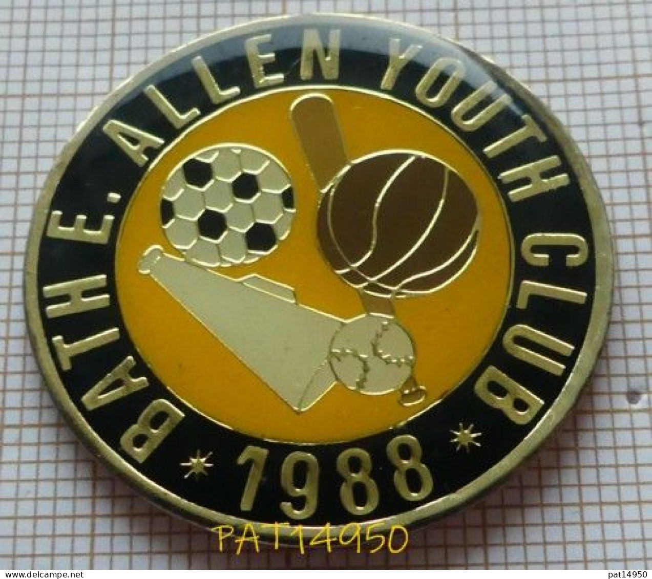 PAT14950 BATH-EAST ALLEN YOUTH CLUB 1988 BASEBALL BASKET FOOTBALL SOCCER - Honkbal