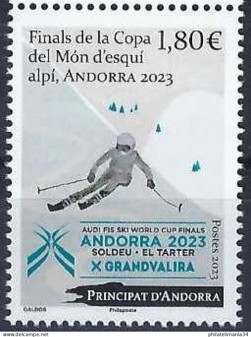 Andorre Français 2023 - Finale De La Coupe Du Monde De Ski Alpin - Unused Stamps