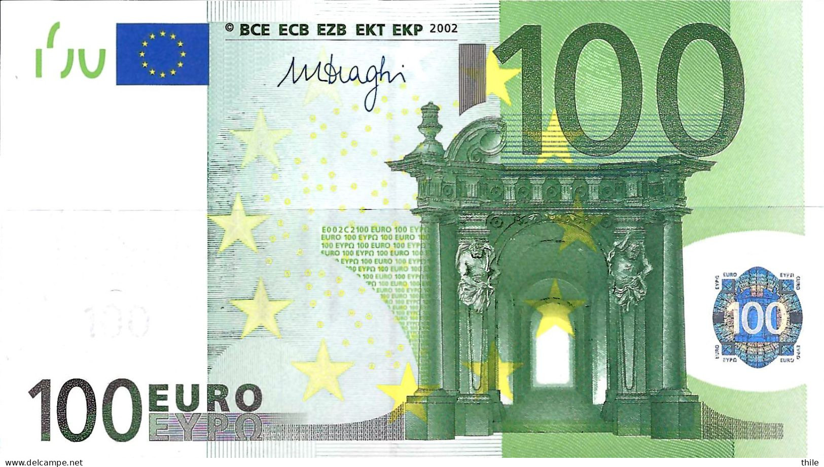 ALLEMAGNE - GERMANY - 100 € - X - E002 C2 - UNC - Draghi - 100 Euro