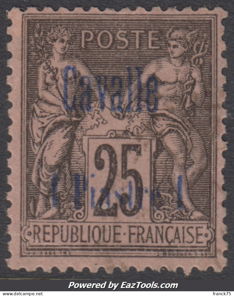 25c Sage Cavalle Oblitéré TB (Dallay N° 4, Cote 23€) - Used Stamps