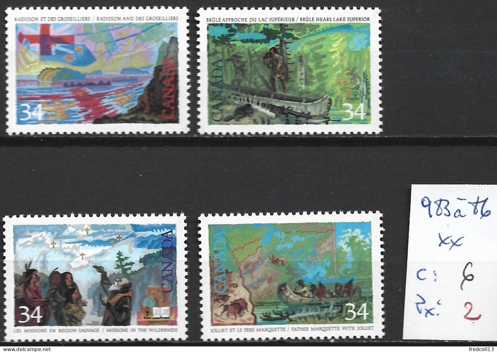 CANADA 983 à 86 ** Côte 6 € - Unused Stamps