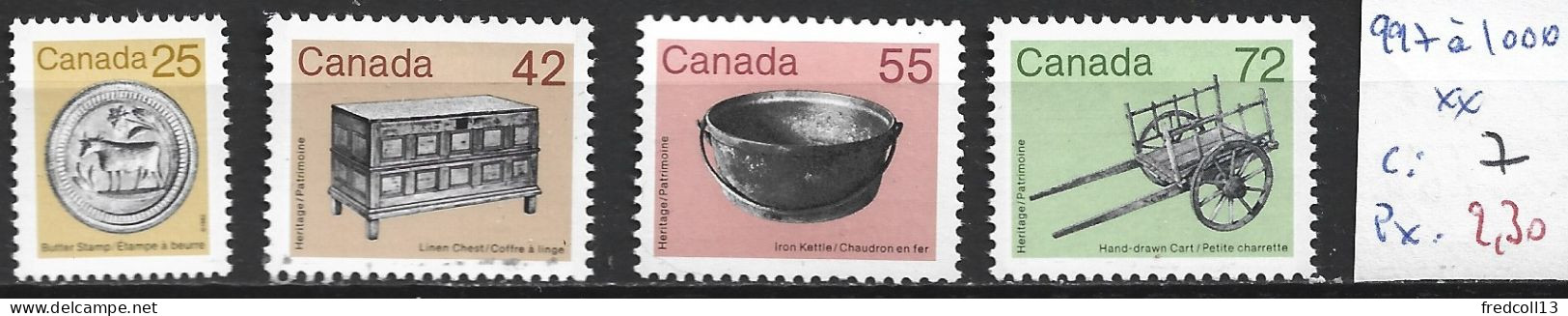 CANADA 997 à 1000 ** Côte 7 € - Unused Stamps