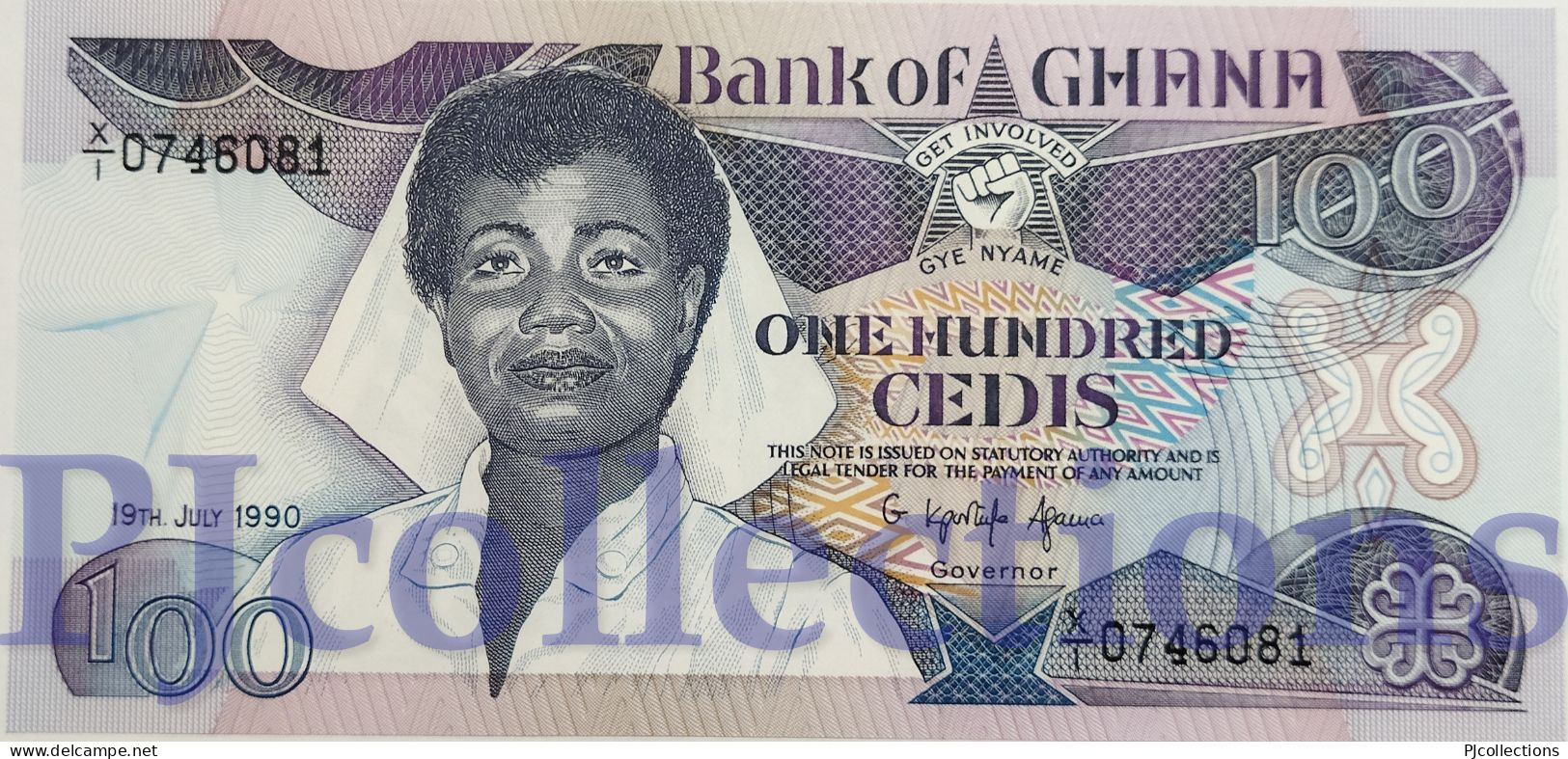 GHANA 100 CEDIS 1990 PICK 26b UNC - Ghana