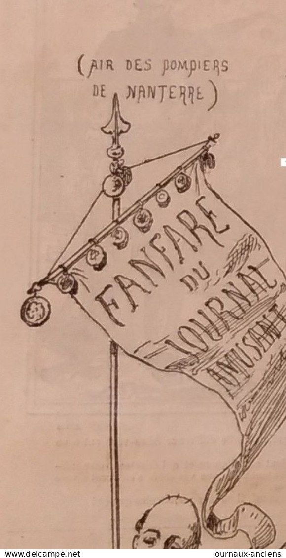 1878 POMPIERS DE NANTERRE - FANFARE DU JOURNAL AMUSANT - AUBADE AUX LECTEURS - LE JOURNAL AMUSANT - Bomberos