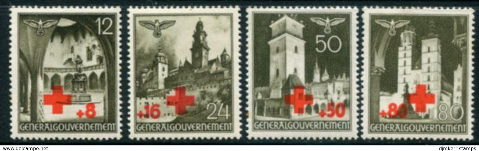 GENERAL GOVERNMENT 1940  Red Cross MNH / **   Michel 52-55 - Governo Generale