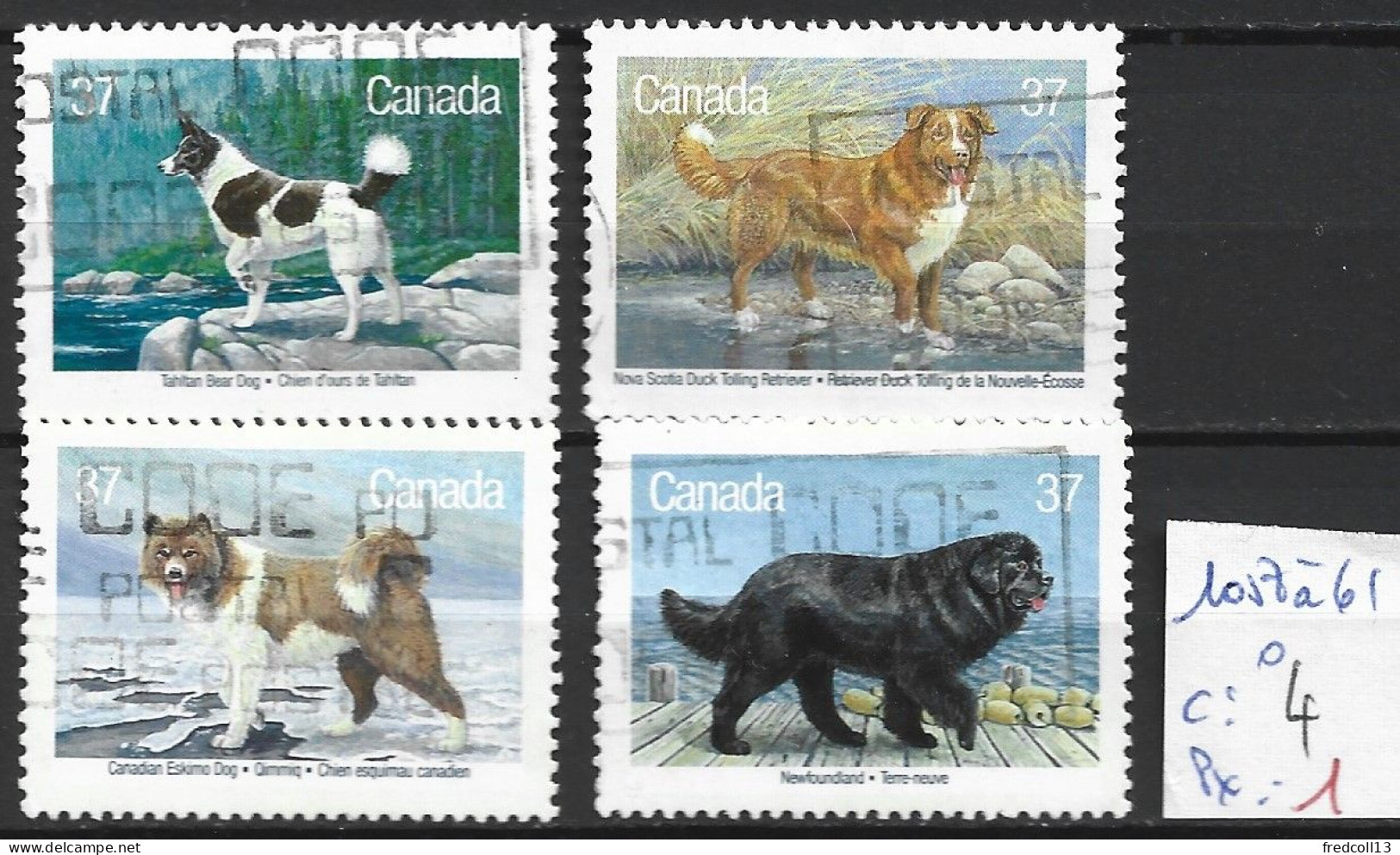 CANADA 1058 à 61 Oblitérés Côte 4 € - Used Stamps