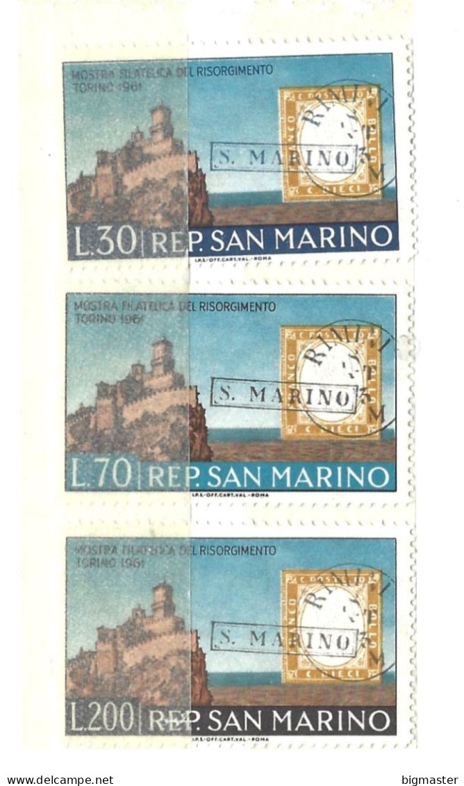 Rsm 1961 565-567 Centenario Indipendenza 3 Val Nuovi - Neufs