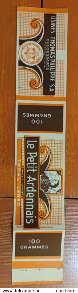 étiquette Tabac LE PETIT ARDENNAIS Usines Thomas Philippe DINANT - Labels