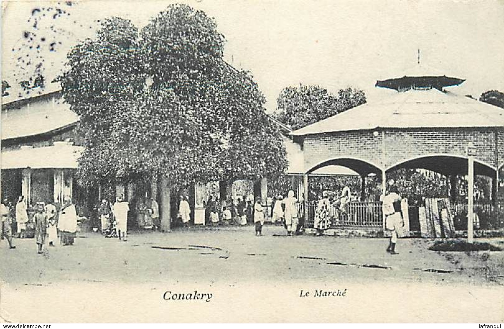 Pays Div-ref DD654- Guinée - Conakry- Le Marché -/ A Circulé Debut 1900-- - Guinée Française