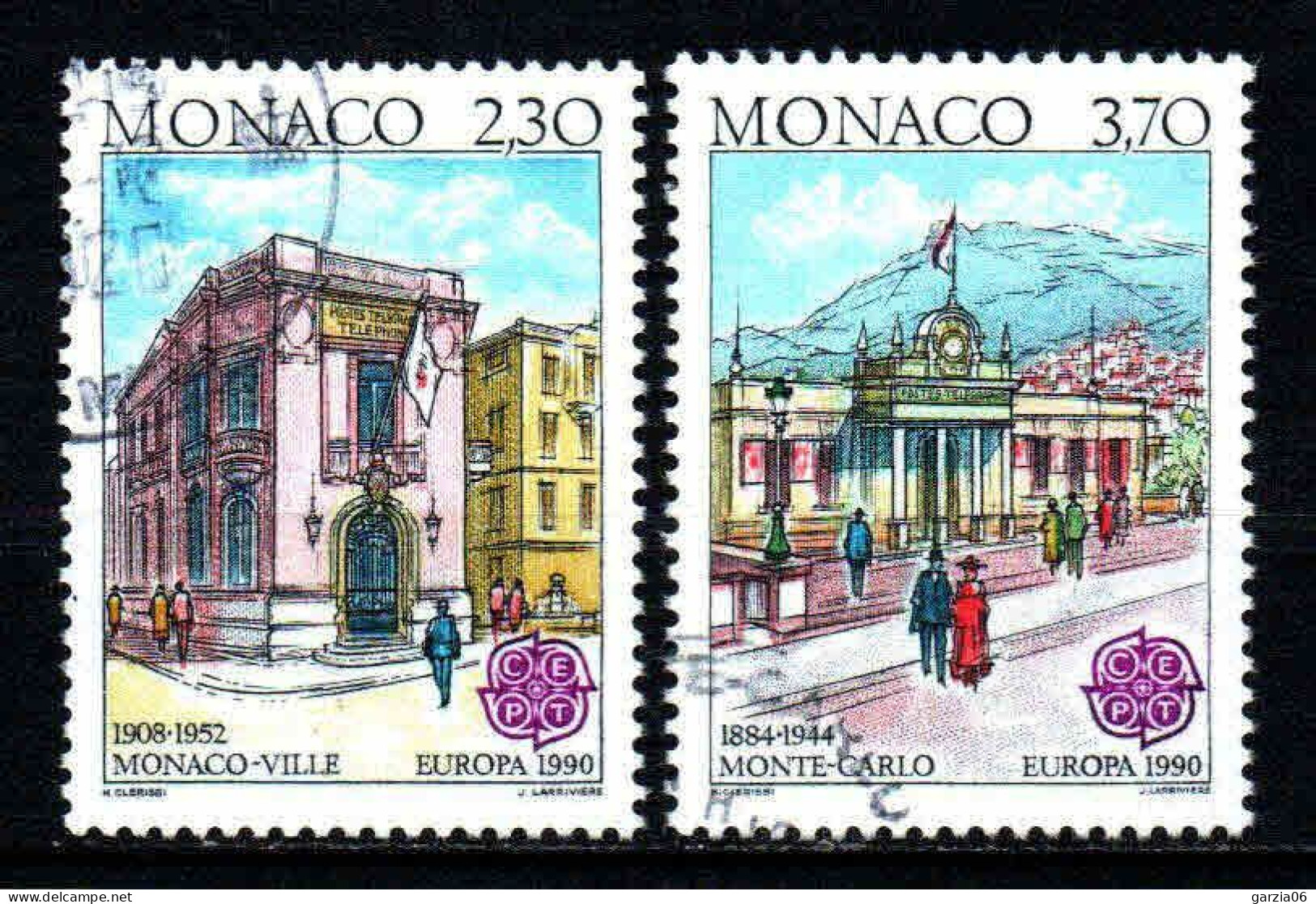 Monaco - 1990 - Europa - Bâtiments Postaux - N° 1724/1725 - Oblitéré - Used - Gebraucht