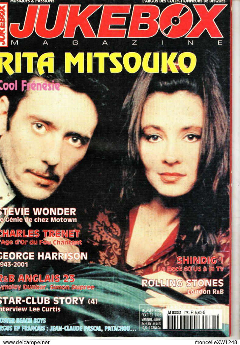 Juke Box Magazine N°175 (février 2002) - Rita Mitsouko - Stevie Wonder - Stones. - Musica