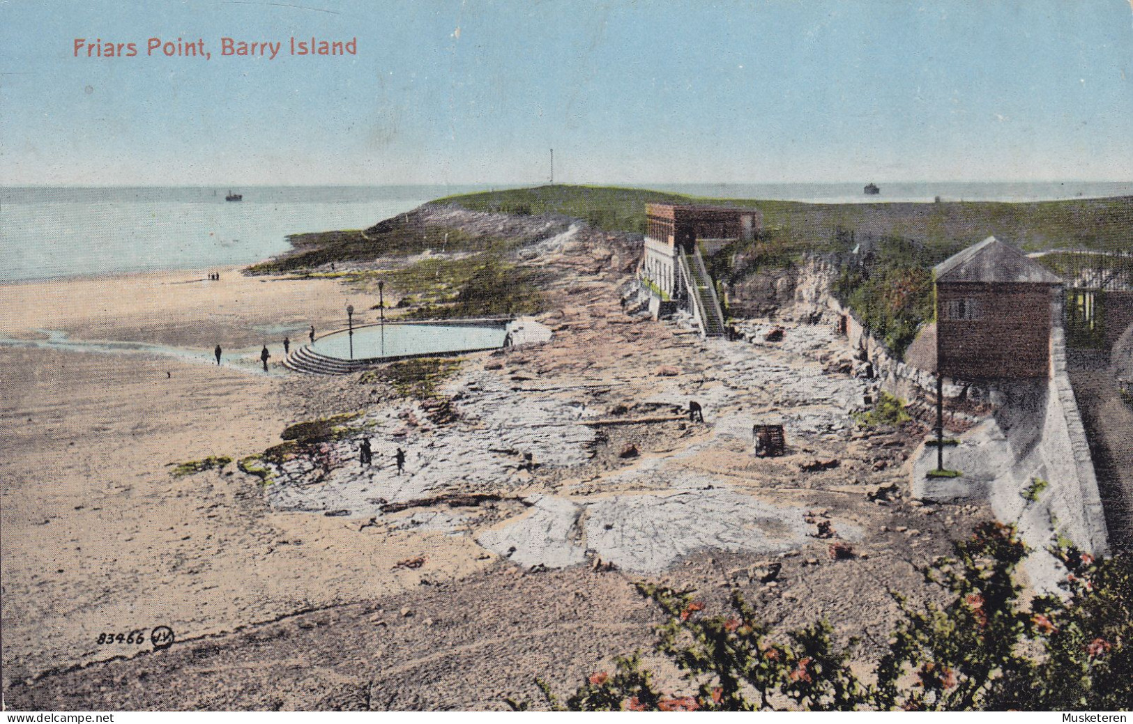 United Kingdom PPC Wales. Friar's Point, Barry Island. Valentine's BARRY GLAM 1922 Denmark (2 Scans) - Glamorgan