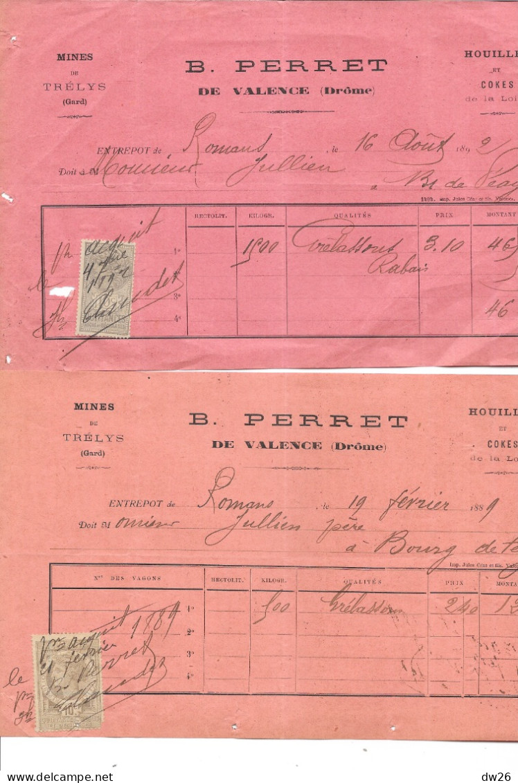 Lot De 13 Documents Commerciaux Et Factures - Entreprise Jullien, Chapelier à Bourg-de-Péage (Drôme) 1890 Environ - 1800 – 1899