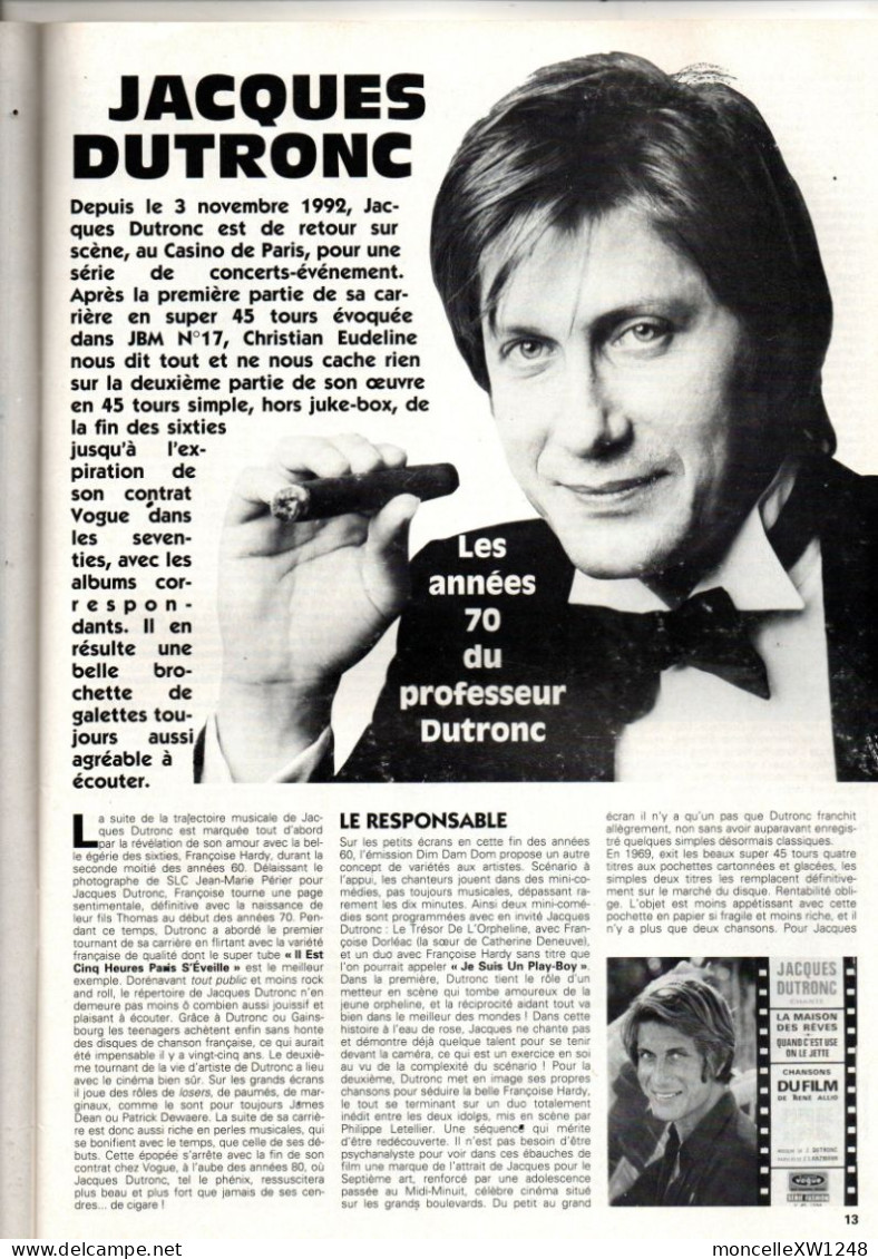 Juke Box Magazine N°65 (décembre 1992) - J.Dutronc - Tornados - F.Hardy - VIP's - Música