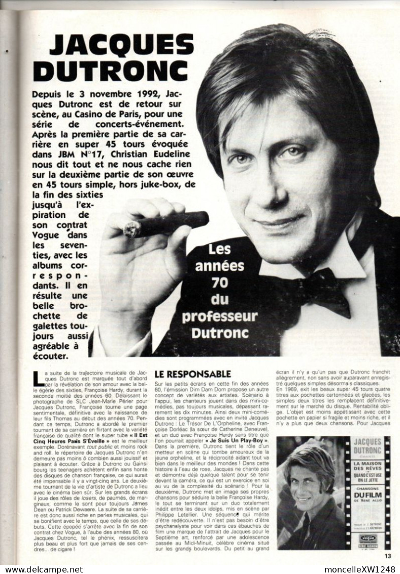 Juke Box Magazine N°65 (décembre 1992) - J.Dutronc - Tornados - F.Hardy - VIP's - Musica