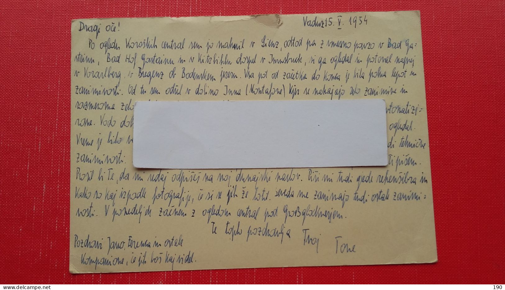 Troyer.Sent From Vaduz To Ljubljana - Lettres & Documents