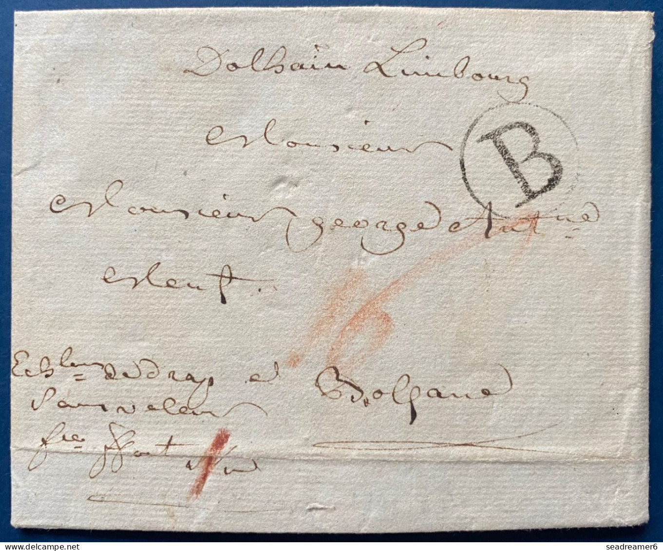 LETTRE 11 MARS 1791 Marque Ronde " B " BATTICE (Ht 8 Indice 13) Pour BOLZANO + Frco FFurt & Main + Echantillon De Drap - 1714-1794 (Paises Bajos Austriacos)